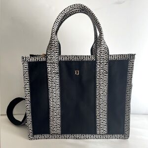 Eric Javits Summer Tote with Signature Rafia Braid Trim & Cross Body Strap